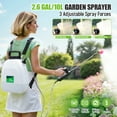 thumbnail image 6 of 2.6 Gallon Backpack Sprayer Battery Powered, Electric Garden Sprayer with 3 Adjustable Forces, Battery Indicator, 5 Mist Nozzles, 41" Retractable Wand, Rechargeable Sprayer for Garden Lawn, 6 of 10