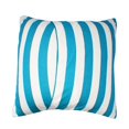 thumbnail image 2 of Cotton 1 Inch Stripe Decorative Throw Pillow/Sham Cushion Cover Turquoise and White, 2 of 3