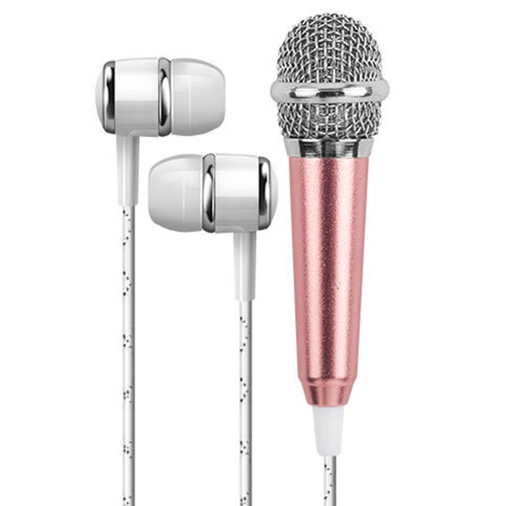 Handheld Mic Portable Mini 3.5mm Stereo Desktop Speech Mobile Studio