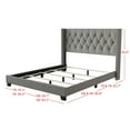 thumbnail image 5 of Home Design Danbury Twin Tufted Upholstered Panel Bed Frame For Adult, Box Spring Required (Sold Separately), Gray, 5 of 5