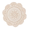 thumbnail image 1 of Dessous de 10 Napperon Fait à la Main au Crochet Tricoté Dentelle Rond Coton Napperons de Table Lot de 4, 1 of 7