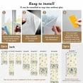 thumbnail image 6 of Beach Coastal Beige Window Privacy Film, Nautical Shell Starfish Coral Summer Static Cling UV Sun Blocking Heat Control Window Tint Day and Night, Non-Adhesive One Way Privacy Cover 35.4''x78.7'', 6 of 7