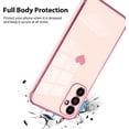 thumbnail image 3 of for Samsung Galaxy A14 5G Case Heart Plating Electroplate Luxury Elegant Case Camera Protector Soft TPU Shockproof Protective Corner Back Cover Galaxy A14 5G Case -Pink, 3 of 11