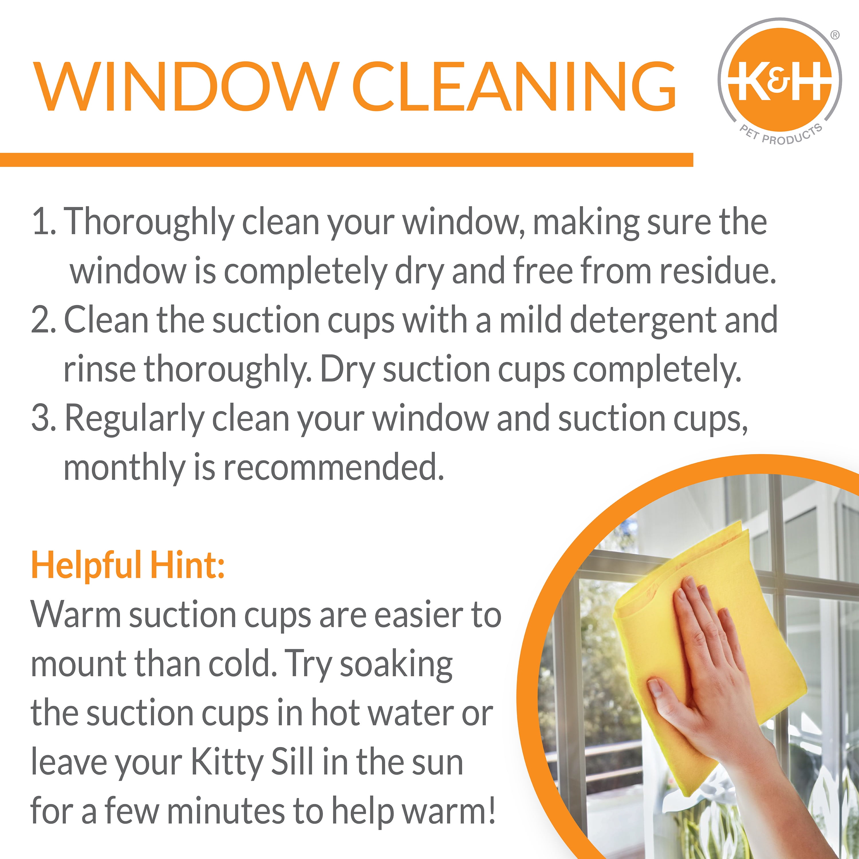 K H Pet Products EZ Mount Window Bed Kitty Sill Tan 27 X 11 X 6
