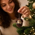 thumbnail image 3 of Forest Animal Acorn Ornaments 2026, Sleeping Owl in Acorn Shell Ornament 2026 – 3D Resin Hanging Decor for Christmas Tree, Woodland Wildlife Gift, 3 of 7