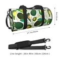 thumbnail image 4 of Haiem Green Avocado Pattern Gym Bag for Women Men, Waterproof Travel Duffel Bags, Personal Item Travel Bag Weekender Bag with Shoes Compartment & Wet Pocket, 4 of 8