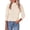 Beige, variant on Women's Fall Cozy Sweaters Trendy Ruffle Mock Neck Pullover Soft Stretchy Warm, Ribbed Knit, Cute Tops, Puff Long Sleeve Blouses, Dressy Casual Shirts,Winter Clothing