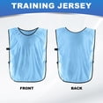 thumbnail image 4 of Uxcell Soccer Pinnies Training Vest 17.7 x 11 Inch Team Practice Pinnies Jersey Sky Blue 12 Pack, 4 of 7