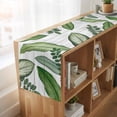 thumbnail image 6 of Table Runners 36 Inches Long Dress Scarves, Green Leaves Farmhouse Kitchen/Dining Table Runner, Short Coffee Tablerunners, Tropical Summer Botanical Watercolor Elegant Wooden 13x36 Inch, 6 of 9