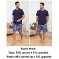 thumbnail image 3 of Short Sleeve Pajama Sets for Men 2 Piece Mens Short Pajamas Sets with Pockets Soft Comfy Mens Summer Sleepwear Set, S-XXL, 3 of 9