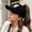 Black, variant on Girls Bowknot Embroidered Baseball Cap Trendy Adjustable Snapback Trucker Hat Outdoor Summer Girls Ponytail Hat 2-10 Years