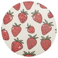 thumbnail image 3 of Ryvnso Strawberry Round Plate Mats Dining Table Placemat Set of 4 for Holiday Decoration, 3 of 7