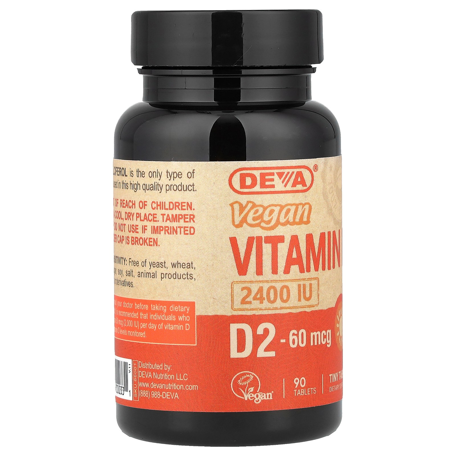 Deva Nutrition Vitamin D 2400 IU 90 Tablet