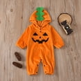 thumbnail image 1 of Combinaison à Capuche Citrouille pour Nouveau-Né Garçon Fille Halloween, 1 of 5