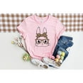 Bunny with Leopard Glasses, Easter Unisex Comfort Tee T Shirt, Color