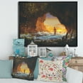 thumbnail image 2 of Designart 'The Sea Cave At Sunset With The Man Walking In' Nautical & Coastal Framed Canvas Wall Art Print, 2 of 5