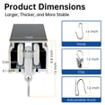 thumbnail image 2 of NewBuros 1" Wide Heavy-Duty Ceiling Curtain Track, Room Divider Curtain Rail System with Silent Rollers, Ceiling/Wall Mount, 3-12 Ft Adjustable Curtain Track, White, 2 of 10