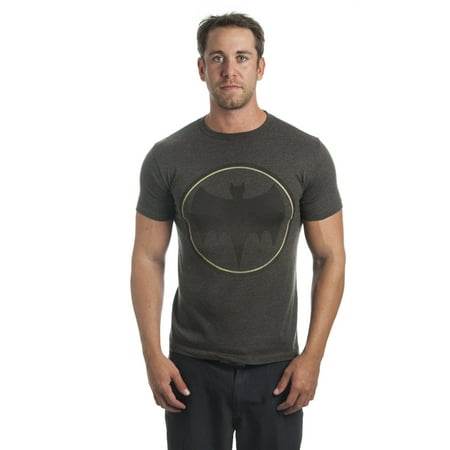 Batman DC Comics Vintage Style Circle Logo Superhero Adult T-Shirt