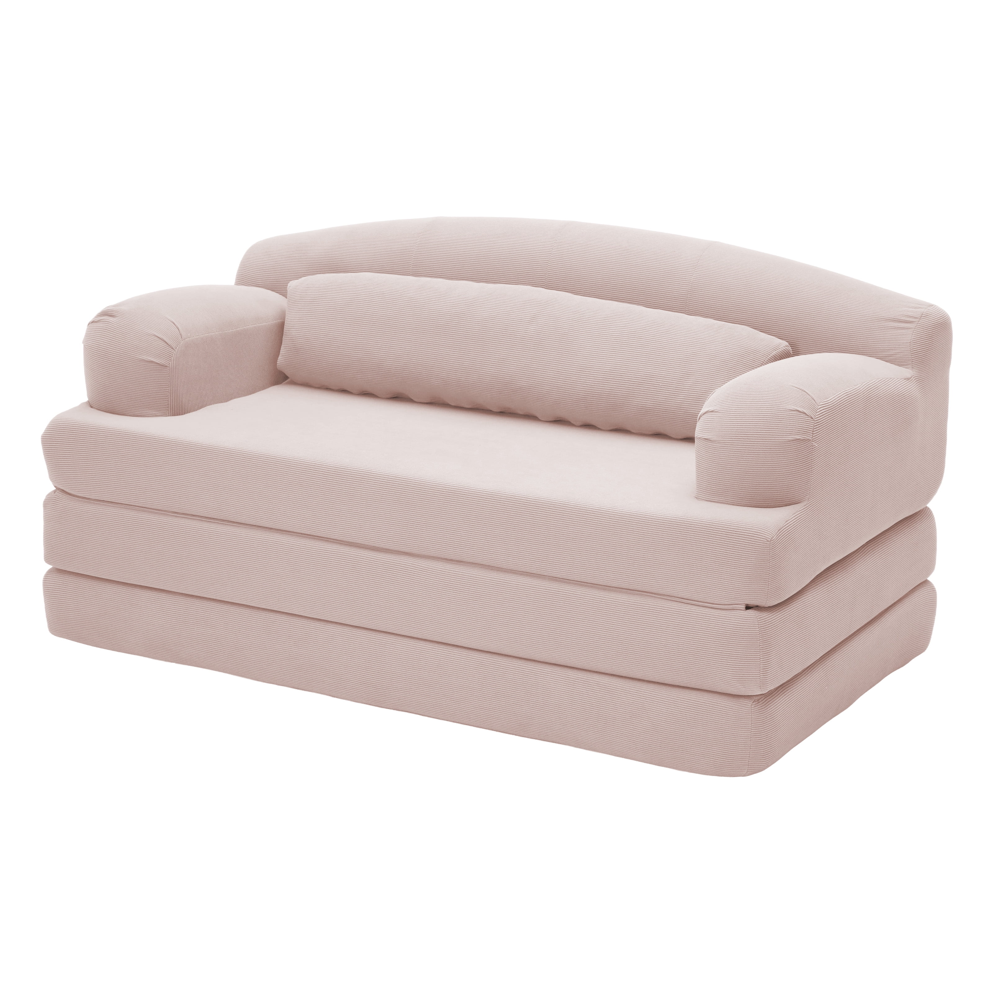Leumius Futon Sofa Bed, Convertible Sofa Bed,Folding Boneless Couches,Low-Profile Boneless Couch for Living Room,15.8" H Low Seat Small 57" Foldable Floor Sleeper Mattress Lounge Space‑Saving