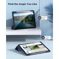 thumbnail image 4 of Case for New iPad Generation, with Pencil Holder, Slim Back Protective Case with Clear Transparent Back Shell & Auto Wake/Sleep(Navy,ipad pro 11(2020/2021)), 4 of 8