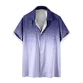 thumbnail image 1 of FAIWAD Men Colorblock Gradient Shirts Rolled Short Sleeve Button Down Tops Business Casual Tee Blouse, 1 of 5