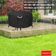 thumbnail image 6 of Square Propane Fire Pit Cover 30x30x25 Inch Waterproof Heavy Duty 600D Gas Fire Pit Table Cover Fits 28-30 Inch Firepit All-Weather Patio Protection, 6 of 10