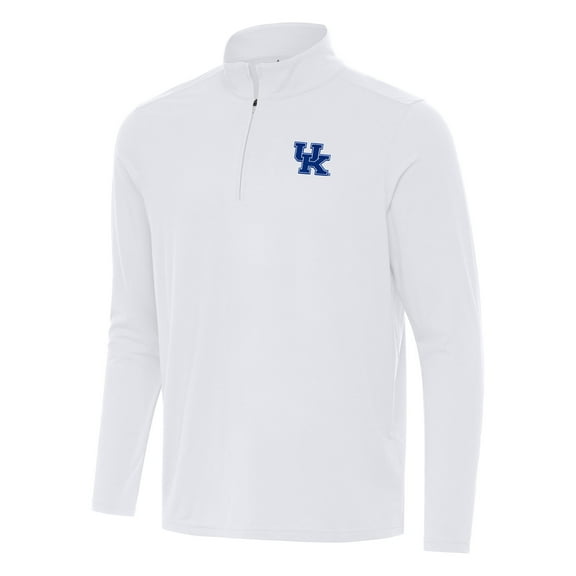 Men's Antigua White Kentucky Wildcats Intent Quarter-Zip Top