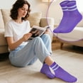 thumbnail image 5 of Sophproton 30 Pairs Women's Mid Calf Socks Breathable Mesh Moisture-Wicking Casual Athletic Stretch 30 Color Assortment Bulk Socks for Women Teens, 5 of 7