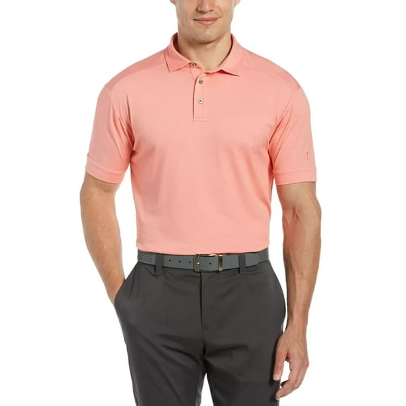 Pga Tour Men's Polo Shirt Dubarry Pink Size L MSRP $60