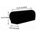 thumbnail image 4 of 1 Par Fundas Elásticas para Reposabrazos de Sofá Sillón Slipcovers Funda Lavable para Sillón Cubierta de Brazo para Sofá Silla Reclinable Negro, 4 of 11