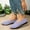 Purple, variant on Women's Flat Shoes solid color round head fly woven breathable low top shallow mouth Casual office Work Wedding Comfort Soft shoes Wine