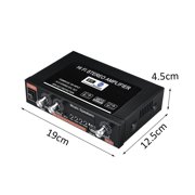 400W 2 CH Bluetooth Mini HiFi Stereo Amplifier USB SD FM Radio Power Stereo Home Car Amplifier Home Amplifier ,Easy to Operate