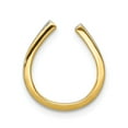 thumbnail image 3 of 14K Two-Tone Gold Charm Pendant Diamond Round & Rhodium 1 6Ct. Horseshoe Slide Chain, 3 of 4
