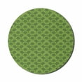 thumbnail image 1 of Mandala Mouse Pad for Computers, Floral Circles Overlapping Symmetrical Design Curlicues Swirls Leaves, Round Non-Slip Thick Rubber Modern Gaming Mousepad, 8" Round, Green Yellow, by Ambesonne, 1 of 2