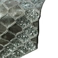 thumbnail image 2 of Decorative Grey & Silver Table Runner 8 Seater Table Runner (14 x 108 inch), Sequins Border, Tassels, Foil & Lattice Table Runner, Silk Table Linen, Geometric Modern - Silver Mesh, 2 of 3