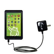 Gomadic Intelligent Compact AC Home Wall Charger suitable for the Zeki Android Tablet TBDB863B - High Output Power with a Convenient, Foldable Plug De
