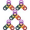 thumbnail image 2 of Homawoo, Richard 26x32 White Modern Wood Framed Museum Art Print Titled - Rainbow Circles-5, 2 of 4