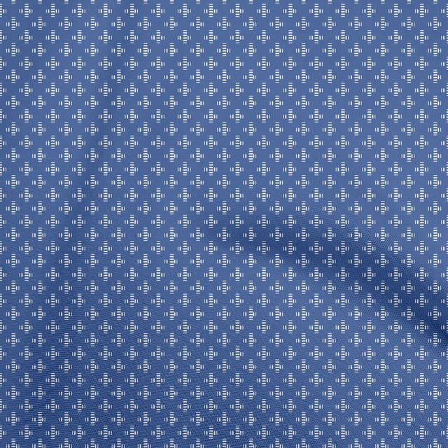 oneOone Georgette Viscose Blue Fabric Geometrical Sewing Material Print Fabric By The Yard 42 Inch Wide