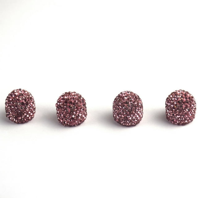 sdhkgrrt Capuchons de Soupapes de Pneu en Strass Bijou, 4 Pcs Couvercles de Soupapes de Roue Bling, Sparkling Diamond Car Capuchons de Soupapes de Pneu, Capuchons de Soupapes Anti-Rouille et Anti-Poussière pour Voiture Camion SUV et Moto