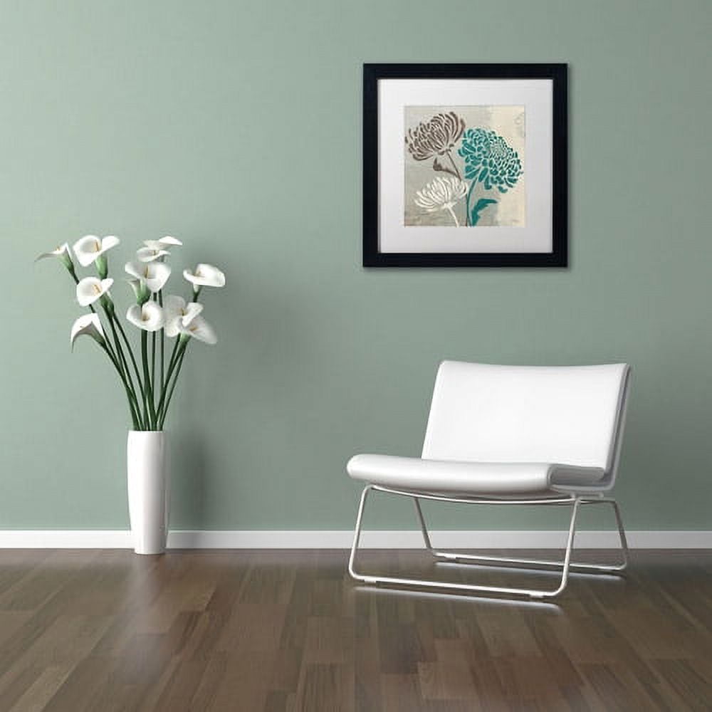 Trademark Fine Art "Chrysanthemums II" Canvas Art by Wellington Studio, White Matte, Black Frame