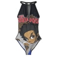thumbnail image 3 of The Boondocks One-Piece Swimwear Sexy Mesh Monokini Swimsuit with Detachable Padding Bathing Suit Swimdress S, 3 of 7