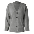 thumbnail image 5 of Vedolay Womens Cardigan Sweaters Long Sleeve Button Down Sweaters Coat Knitwear Gray,One Size, 5 of 5