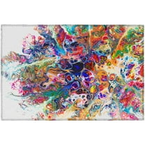 Karina Multi-color Contemporary Artistic Color Splash 1'8" x 2'6" Non-Skid Accent Rug