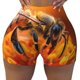 thumbnail image 2 of Balery Honeybee On Vibrant Flower Pantalones cortos de entrenamiento estampados para mujer, sin costuras, ajustados, para gimnasio, yoga, correr, deportes, ejercicio activo, fitness.-XX-Large, 2 of 8
