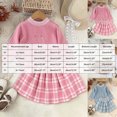 thumbnail image 4 of WXFAZCVU Girls 2 Piece Outfits Crewneck Sweater Top and Skirts Fall Fashion Clothes Going Out Size 3-4 Years, 4 of 5