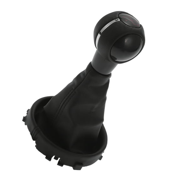 Shift Knob with Boot Cover for Mini Cooper F55 F56 Plastic Black 5 Speed Manual Stick Shifter Knob