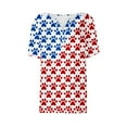 thumbnail image 4 of VerPetridure American Flag Stars Stripes Shirts for Women 4th of July Patriotic Shirt Cute Graphic Blouse USA Flag Tops Summer Tee, 4 of 4