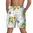 thumbnail image 4 of Gaeub Dinosaur on Excavator Mens Swim Trunks Stretch Beach Shorts Quick Dry for Men Swim Shorts Swimwear with Pockets- 3X-Large, 4 of 9