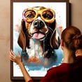 thumbnail image 6 of English Foxhound Dog Canvas Wall Art,Pet Canvas Painting Puppy Artwork,Colorful-Watercolor Original Artwork Print For Bedroom, Bathroom Wall Art decor, 6 of 6