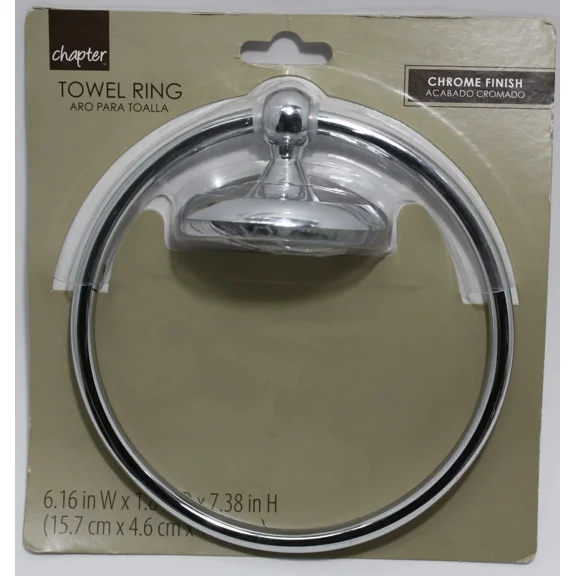 New - Chapter 167148C Bath Towel Ring - Chrome Finish